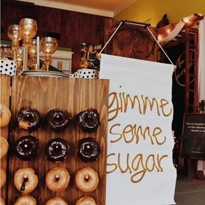 Donut Wall with Hanging Sign Included